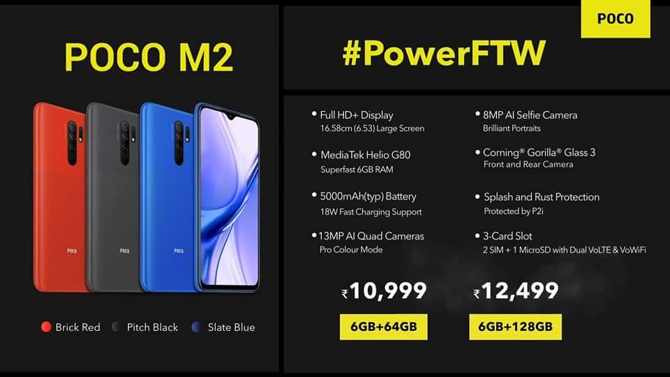 Poco M2 Unveiled In India With Helio G80 5000mah Battery Check Price Specs Digital Web Review 4391